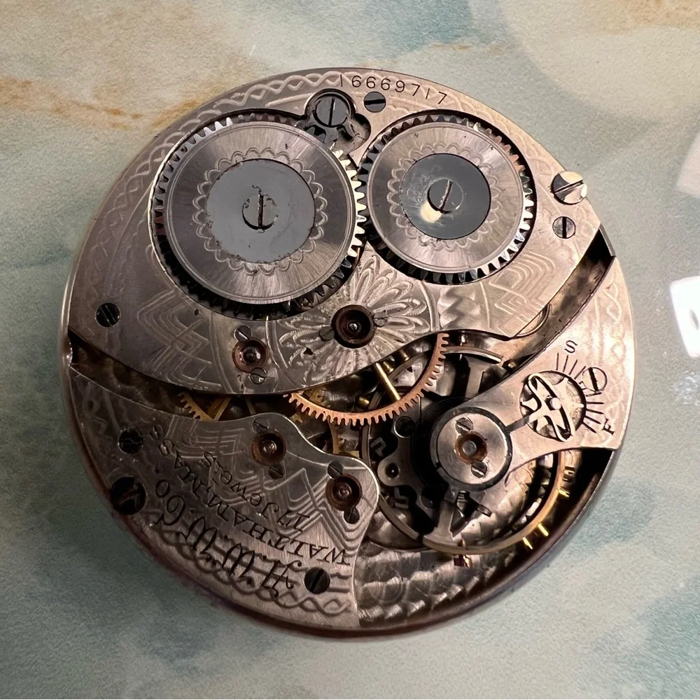 WALTHAM Antique 17 Jewel Pocket Watch in 14k Gold Filled Keystone Case